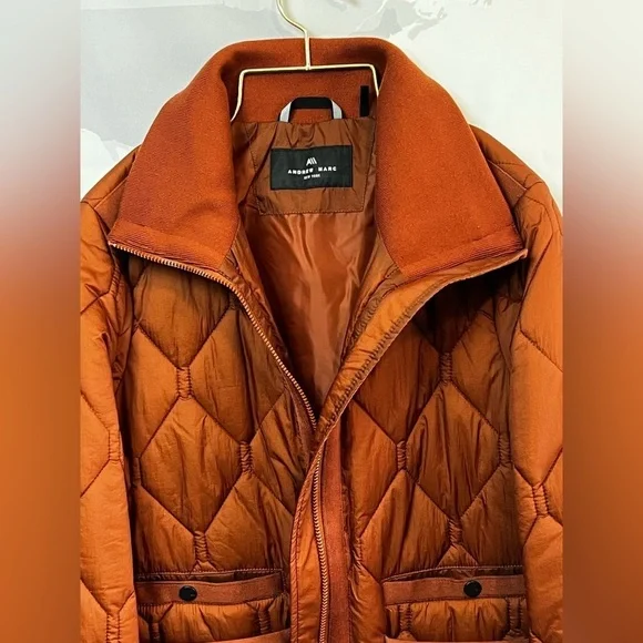 Women's Andrew Marc Sport Diamond Quilted Stand Collar Puffer Jacket Size Xs - Picture 7 of 11